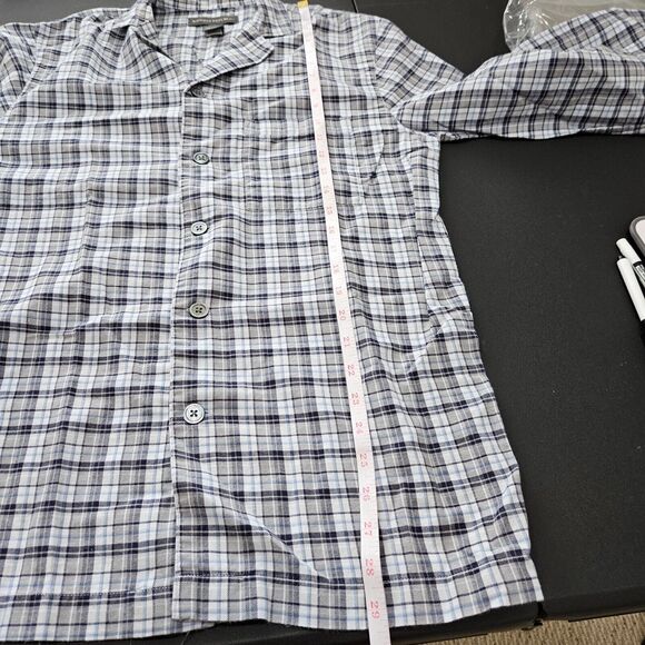 Vintage Banana Republic Mens Y2K Flannel Button Down Shirt Small Gray Gorpcore - Picture 9 of 10